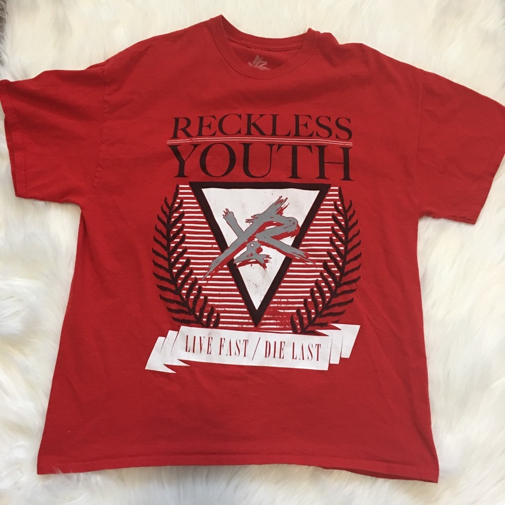 Young & Reckless Red T-Shirt XL